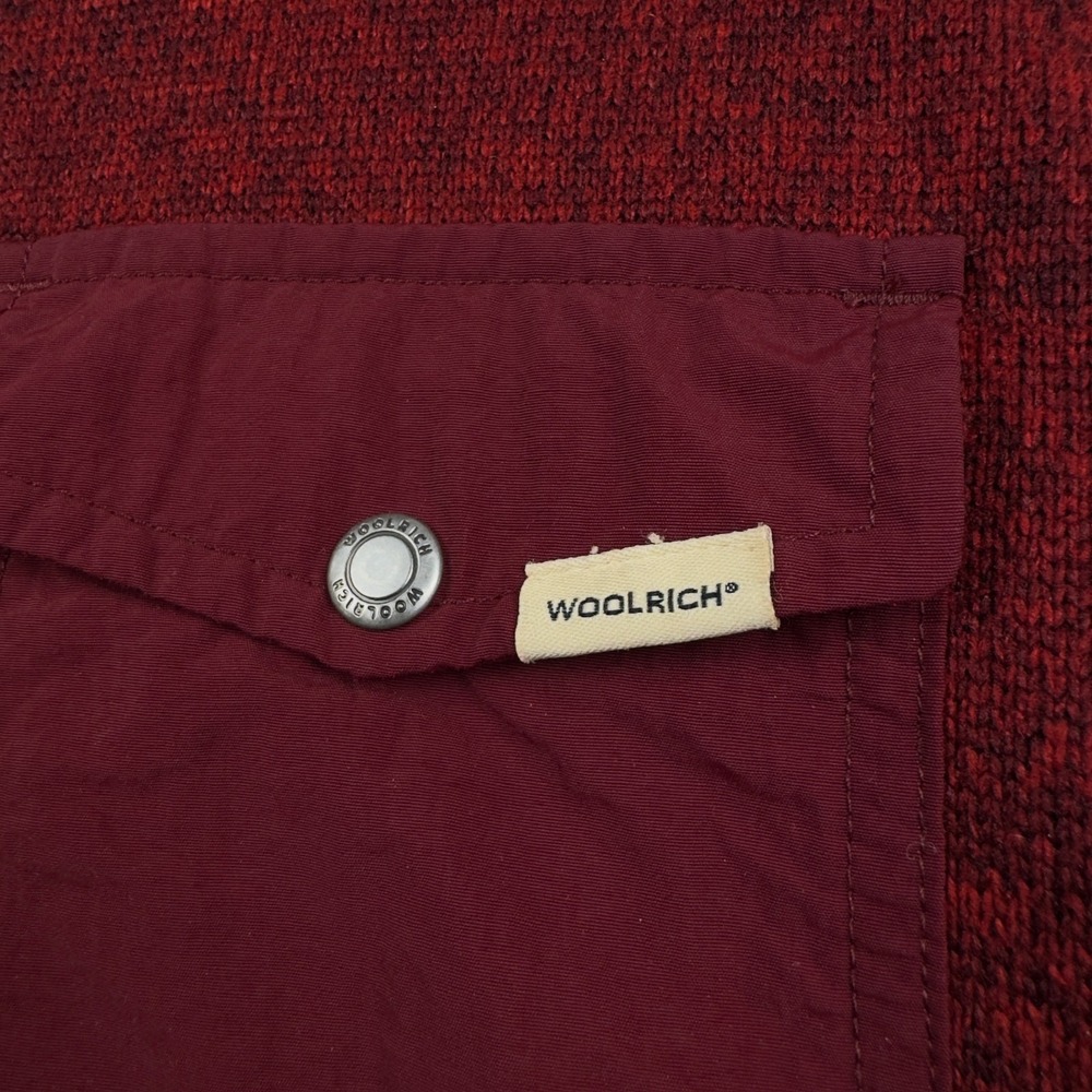 Woolrich Mens L Burgundy Quarter Snap Fleece Pullover Outdoor Sweater - Picture 4 of 11